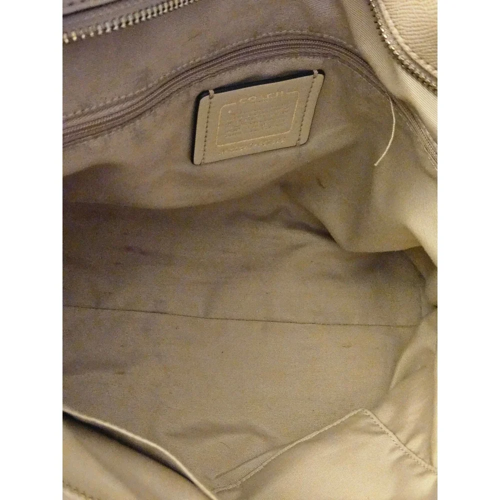 Coach City Zip Tote Beige Crossgrain‎ Leather Shoulder Bag F57522